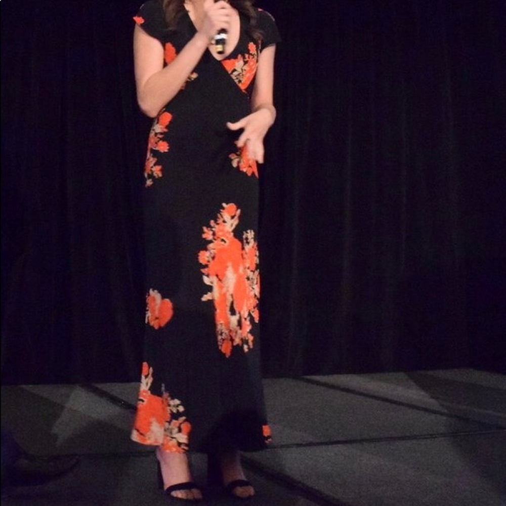 Long black summery dress